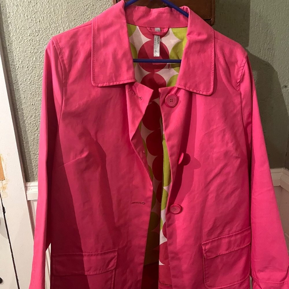 Hot pink lightweight spring coat Old Navy